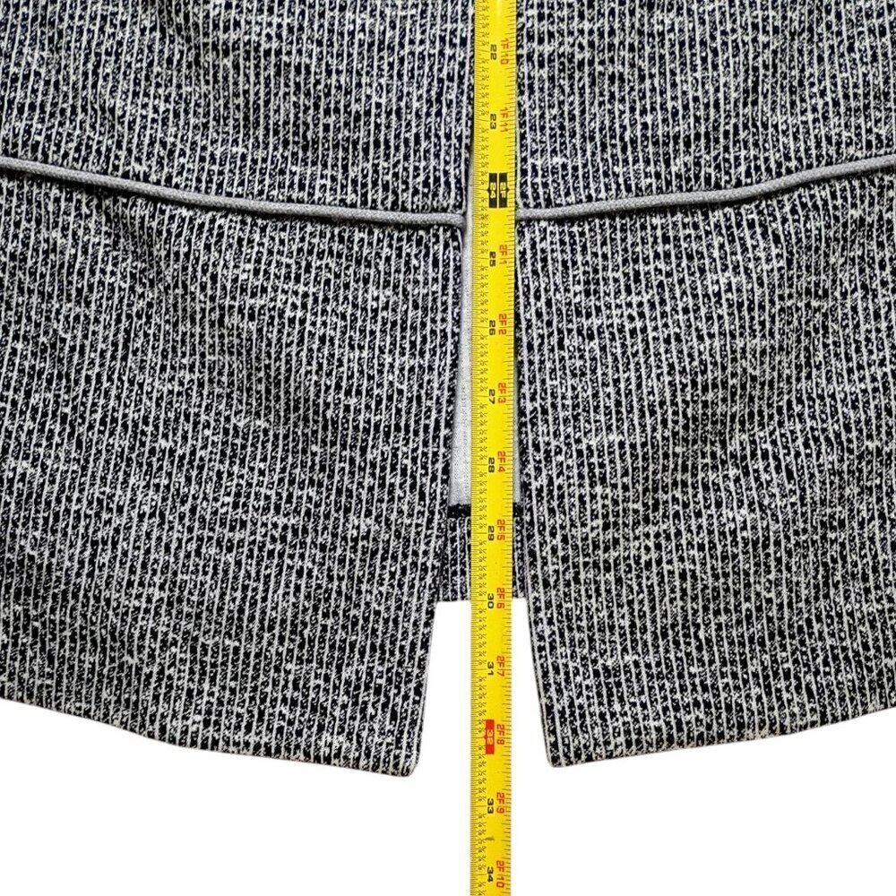 Cabi The Times Jacket Black White Tweed Open Front Cardigan Coat Women’s Medium - Picture 9 of 10